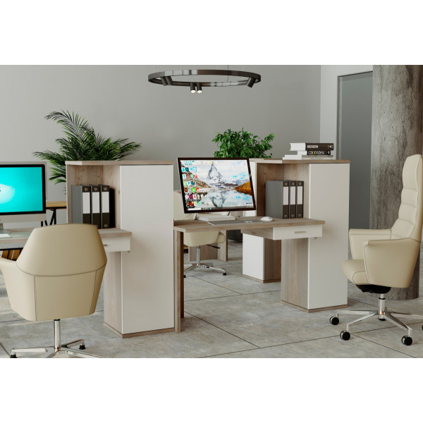 Компьютерный стол СКЛ-Прям130+ШК