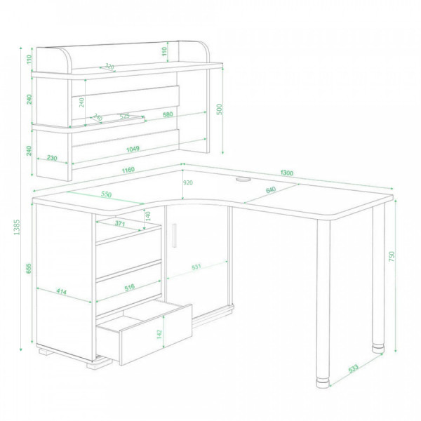 Компьютерный стол СР-135М