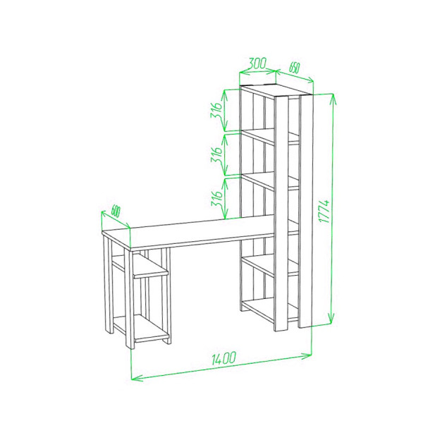 Компьютерный стол СТН-180/140